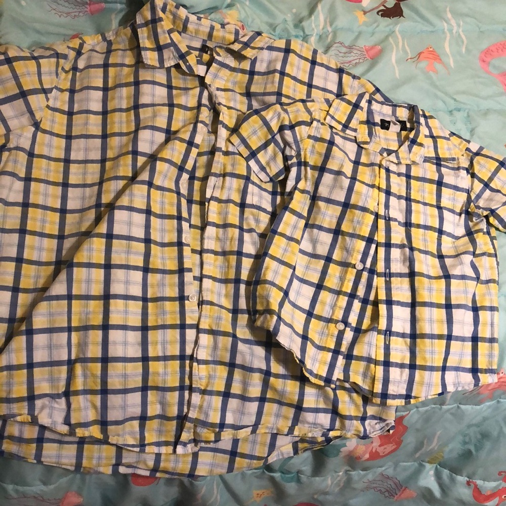 Daddy and me button up shirts